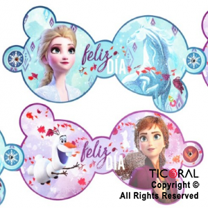 FROZEN BANDERIN FELIZ CUMPLE ART x 1